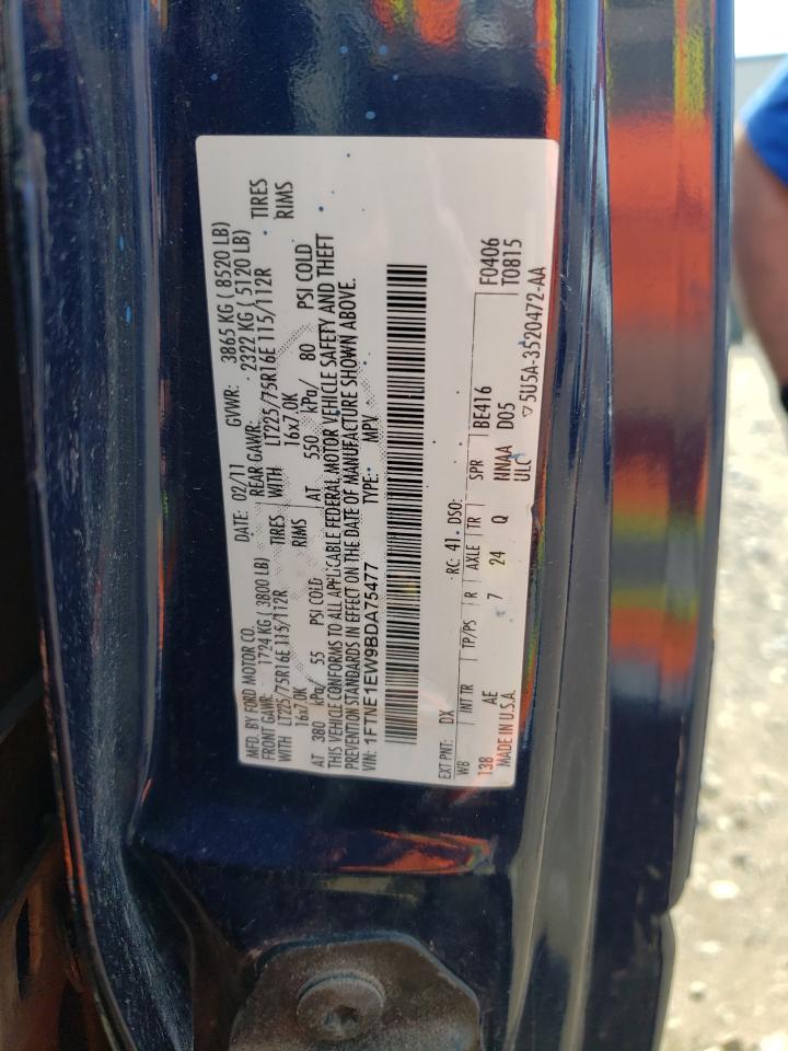 1FTNE1EW9BDA75477 2011 Ford Econoline E150 Van