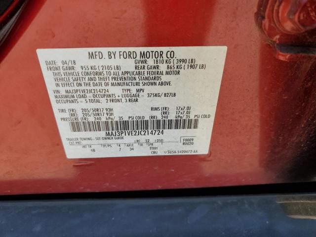 2018 Ford Ecosport Titanium VIN: MAJ3P1VE2JC214724 Lot: 57661814