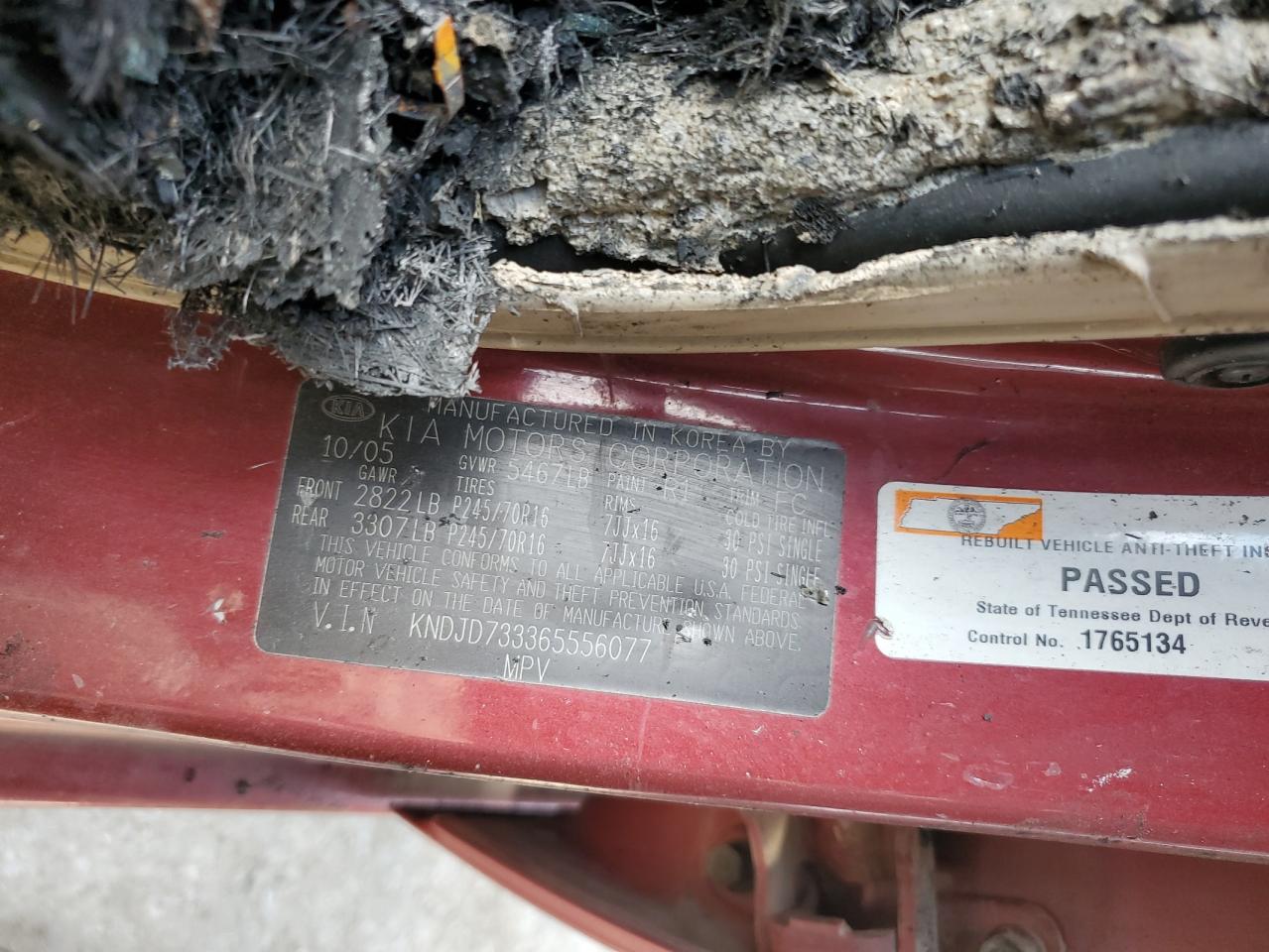 KNDJD733365556077 2006 Kia Sorento Ex