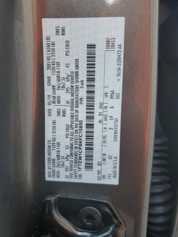 2019 Ford F150 Supercrew VIN: 1FTEW1CP8KFC15855 Lot: 58700894