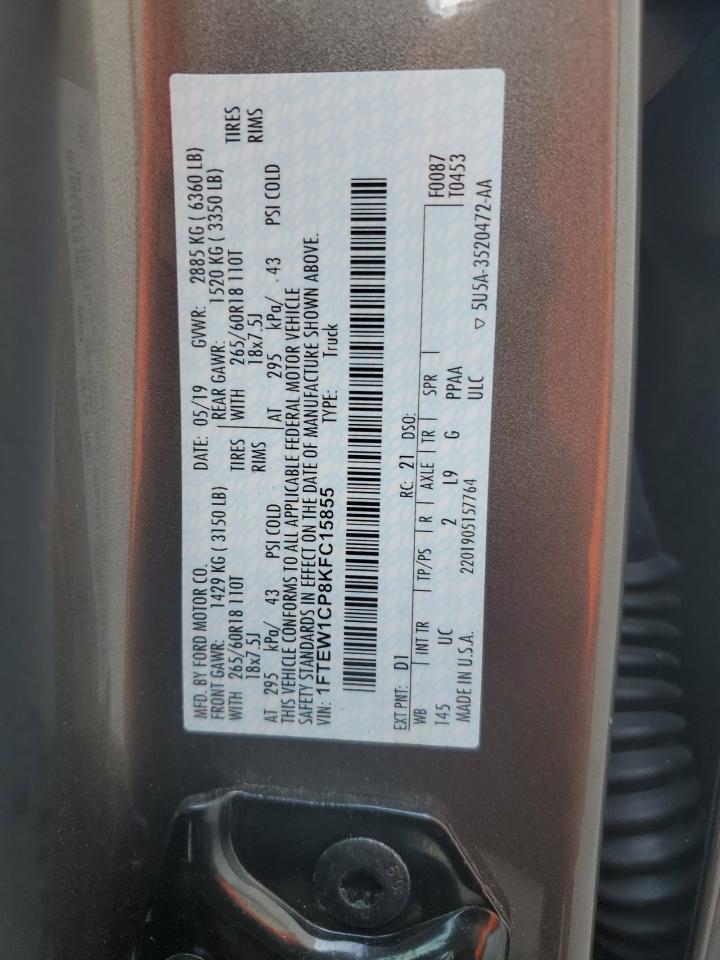 1FTEW1CP8KFC15855 2019 Ford F150 Supercrew