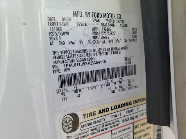 2010 Ford Expedition Eddie Bauer VIN: 1FMJU1J5XAEA54110 Lot: 59265564