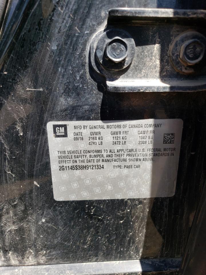 2G1145S38H9121334 2017 Chevrolet Impala Premier