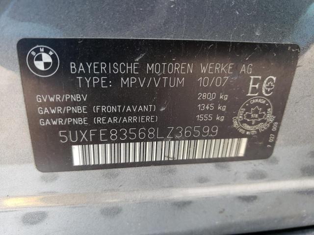 2008 BMW X5 4.8I VIN: 5UXFE83568LZ36599 Lot: 59681864