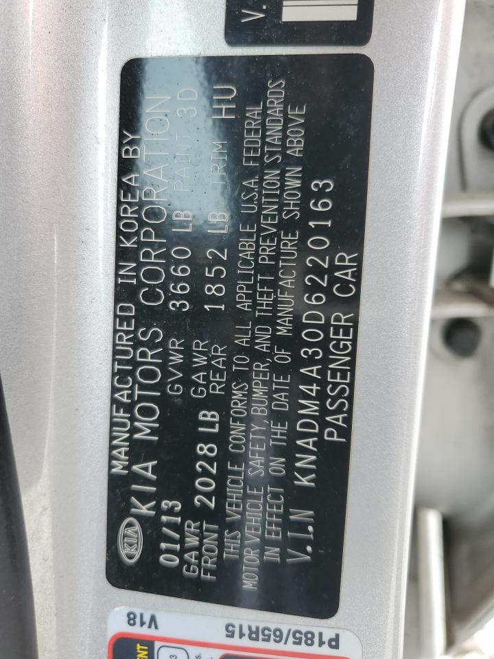 KNADM4A30D6220163 2013 Kia Rio Lx