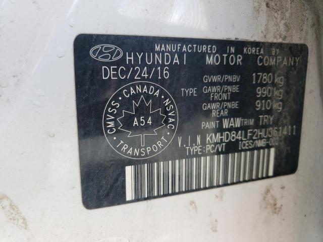 2017 HYUNDAI ELANTRA SE - KMHD84LF2HU361411