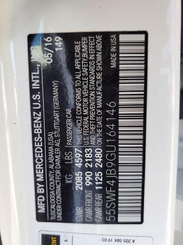 2016 Mercedes-Benz C 300 VIN: 55SWF4JB9GU164146 Lot: 60414904