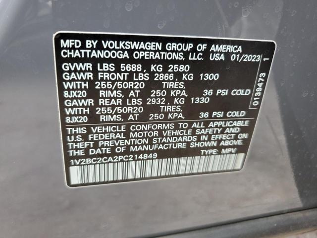 2023 Volkswagen Atlas Cross Sport Sel VIN: 1V2BC2CA2PC214849 Lot: 57654254