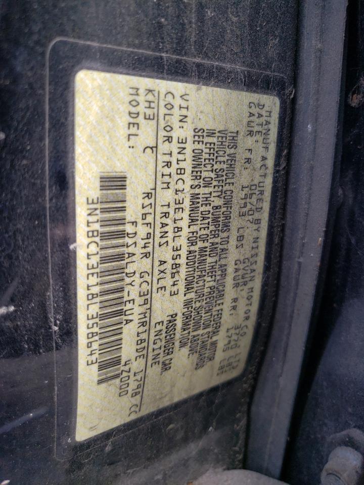 3N1BC13E18L358643 2008 Nissan Versa S