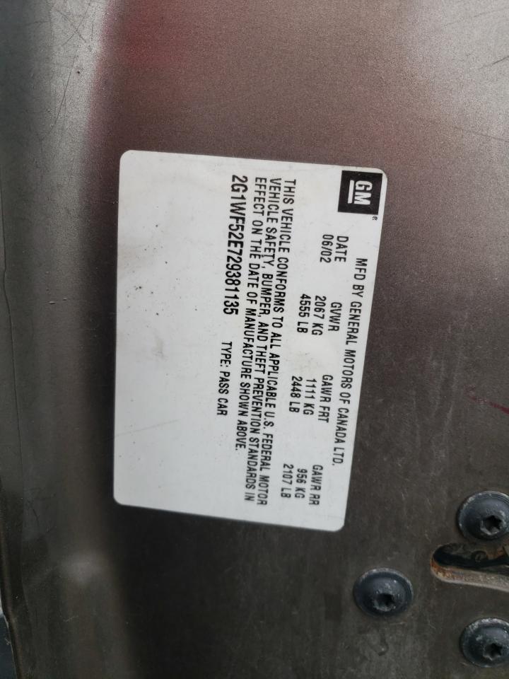 2G1WF52E729381135 2002 Chevrolet Impala