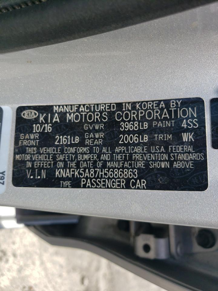 KNAFK5A87H5686863 2017 Kia Forte Lx