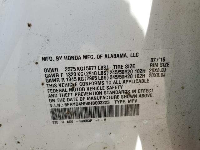 2017 Acura Mdx Technology VIN: 5FRYD4H58HB003223 Lot: 60089054