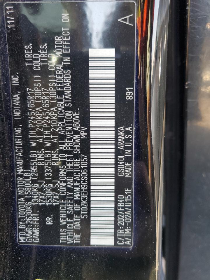 5TDZK3EH9CS061057 2012 Toyota Highlander Base