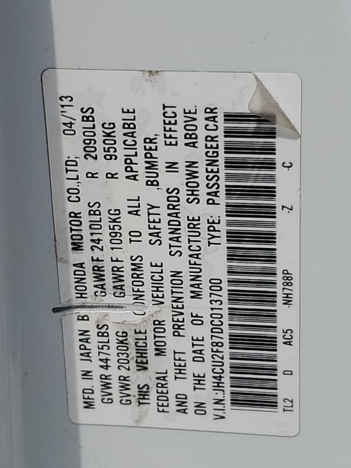 JH4CU2F87DC013700 2013 Acura Tsx Se