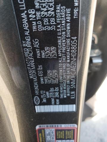 2022 Hyundai Tucson Sel VIN: 5NMJFCAE2NH088054 Lot: 60687894