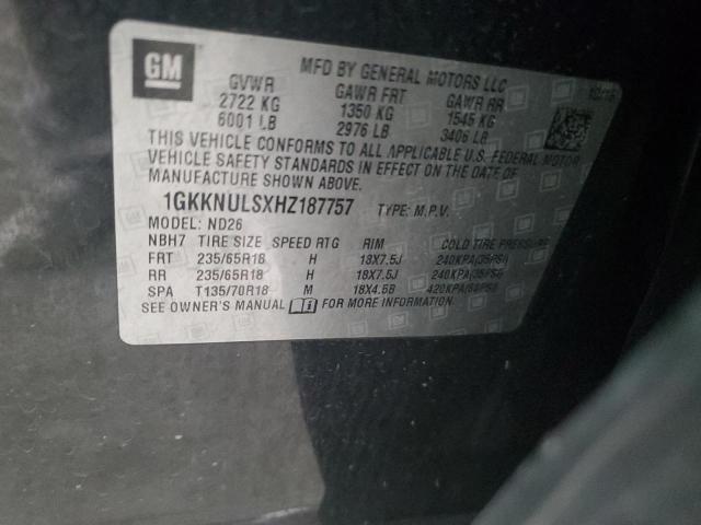 2017 GMC Acadia Slt-1 VIN: 1GKKNULSXHZ187757 Lot: 59427644