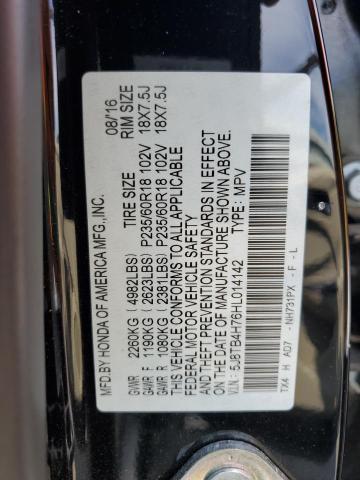 2017 Acura Rdx Advance VIN: 5J8TB4H76HL014142 Lot: 59982034