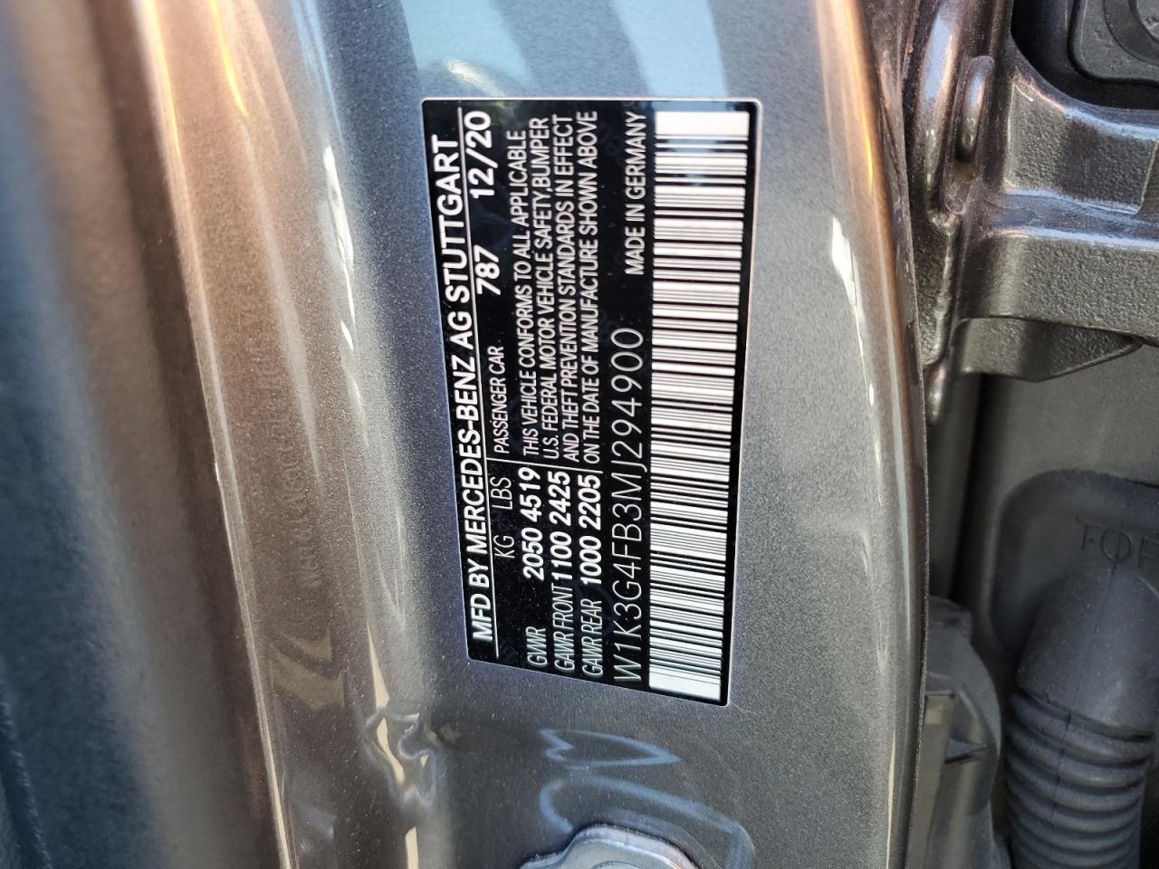 W1K3G4FB3MJ294900 2021 Mercedes-Benz A 220 4Matic