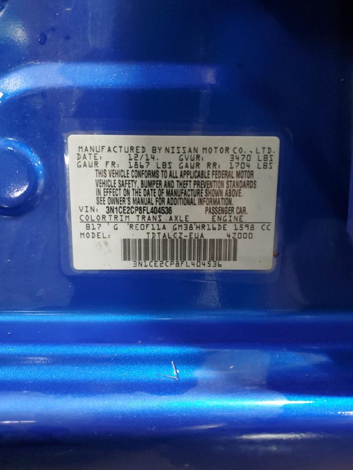 3N1CE2CP8FL404536 2015 Nissan Versa Note S