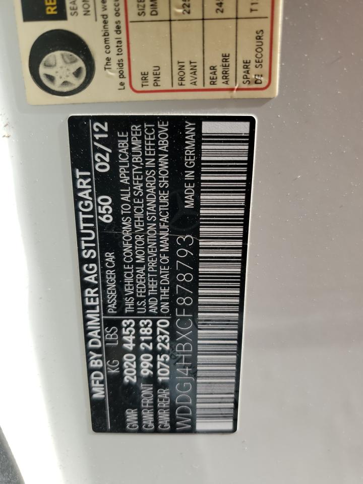 WDDGJ4HBXCF878793 2012 Mercedes-Benz C 250