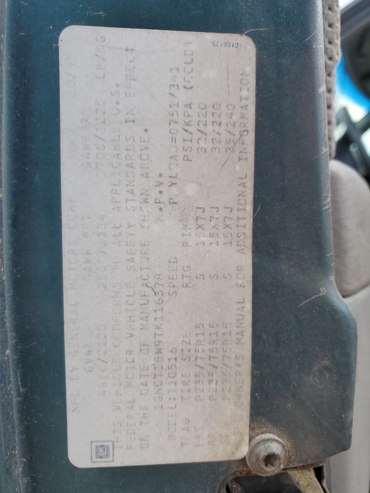 1GNCT18W9TK116378 1996 Chevrolet Blazer