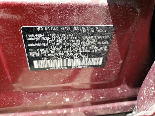 2015 SUBARU FORESTER 2 - JF2SJAKC9FH482854