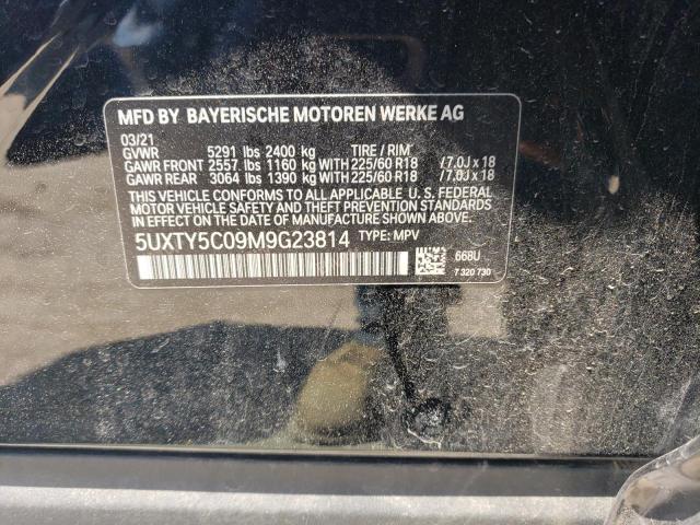 2021 BMW X3 xDrive30I VIN: 5UXTY5C09M9G23814 Lot: 59698214
