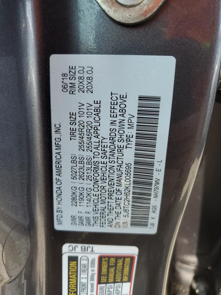 5J8TC2H62KL005695 2019 Acura Rdx A-Spec