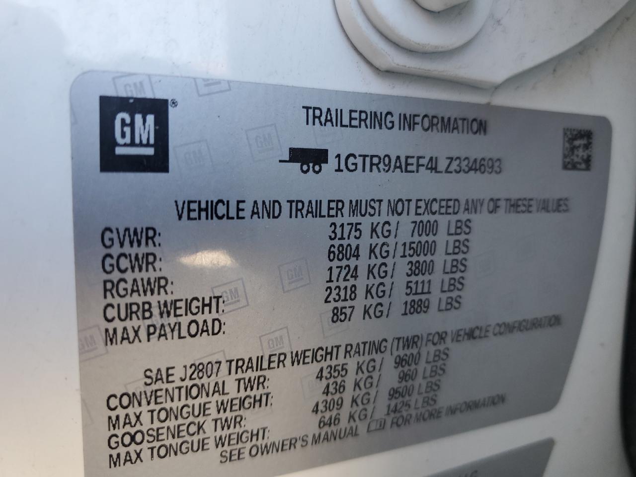 1GTR9AEF4LZ334693 2020 GMC Sierra K1500