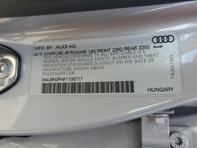 2015 Audi A3 Premium VIN: WAUBFGFF4F1138717 Lot: 58472664