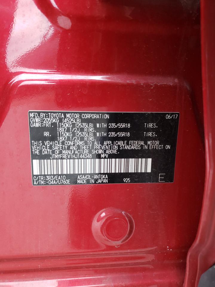 JTMYFREV1HJ144348 2017 Toyota Rav4 Limited