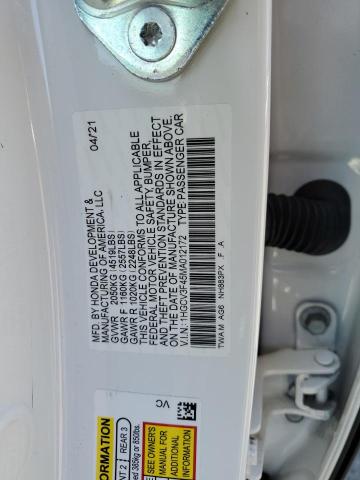 2021 Honda Accord Hybrid Ex VIN: 1HGCV3F45MA012172 Lot: 58738444