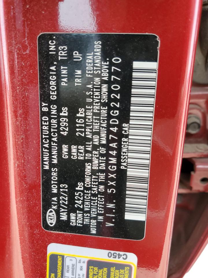 5XXGM4A74DG220770 2013 Kia Optima Lx