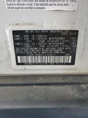 2012 Subaru Outback 2.5I Limited VIN: 4S4BRCJC3C3266572 Lot: 60399754