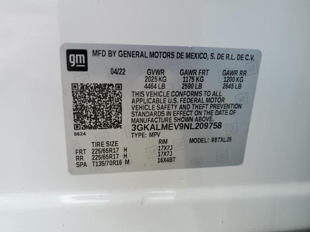 2022 GMC Terrain Sle VIN: 3GKALMEV9NL209758 Lot: 60026674