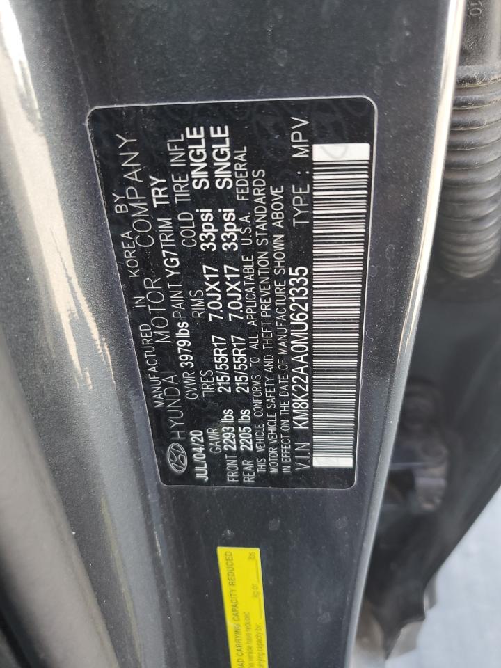 KM8K22AA0MU621335 2021 Hyundai Kona Sel