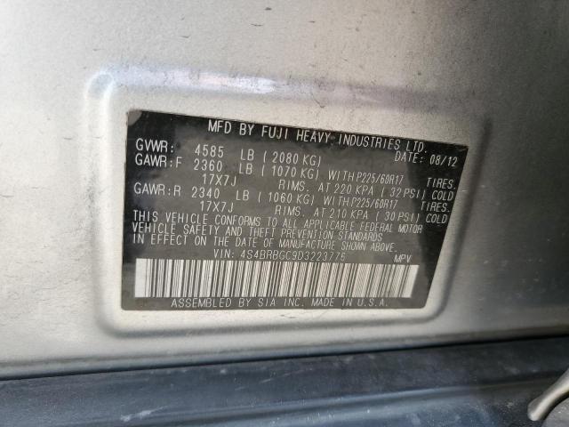 2013 Subaru Outback 2.5I Premium VIN: 4S4BRBGC9D3223776 Lot: 58818554