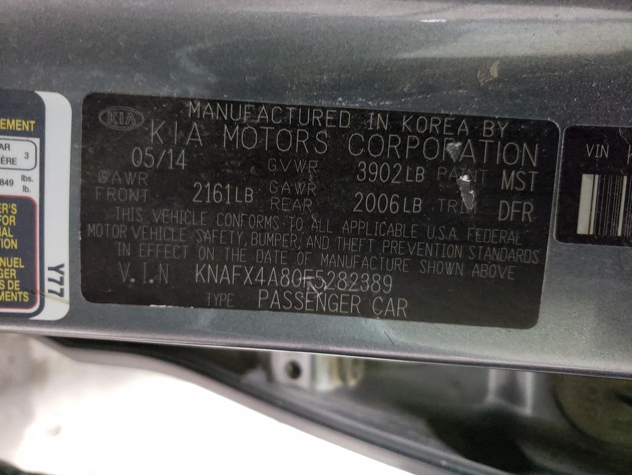 KNAFX4A80F5282389 2015 Kia Forte Ex