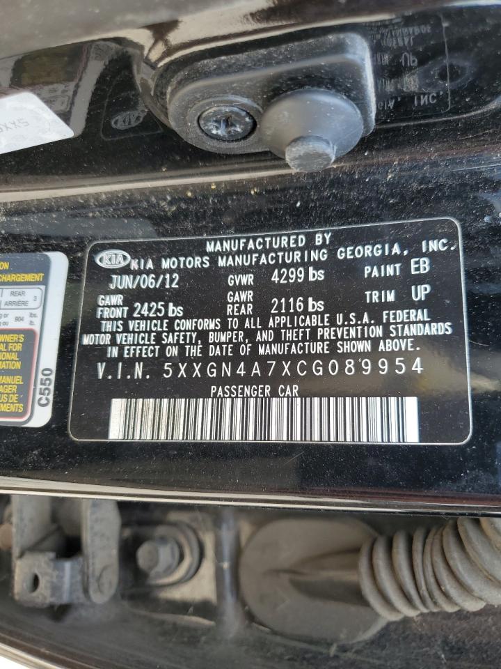 5XXGN4A7XCG089954 2012 Kia Optima Ex