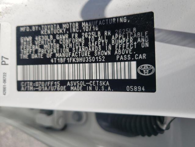 2017 TOYOTA CAMRY LE - 4T1BF1FK9HU350152
