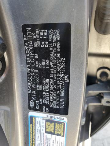 2011 Kia Soul + VIN: KNDJT2A22B7279372 Lot: 61423604