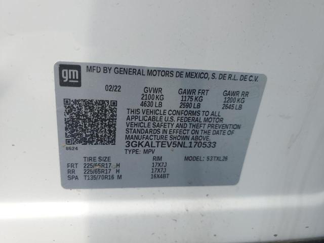 2022 GMC Terrain Sle VIN: 3GKALTEV5NL170533 Lot: 59219034