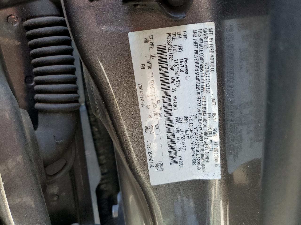 1FADP3F20EL322950 2014 Ford Focus Se