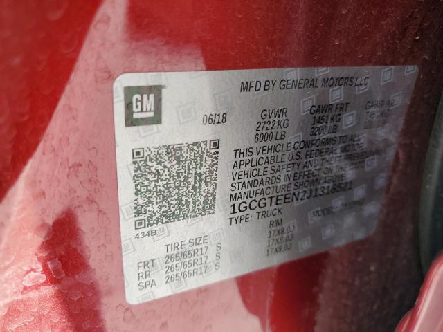 2018 Chevrolet Colorado Zr2 VIN: 1GCGTEEN2J1316521 Lot: 57878564