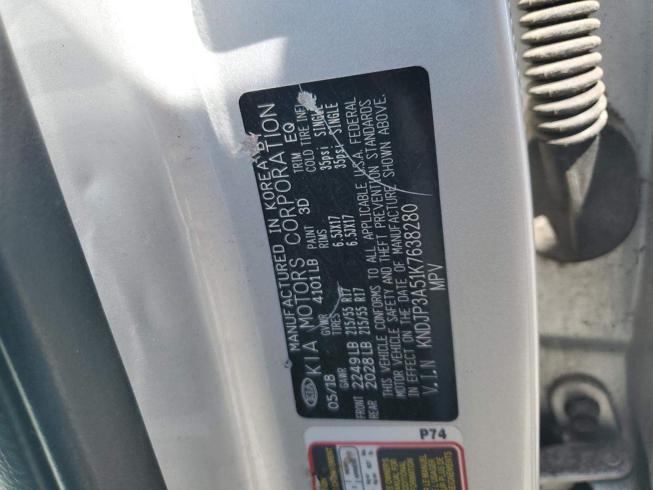 KNDJP3A51K7638280 2019 Kia Soul +