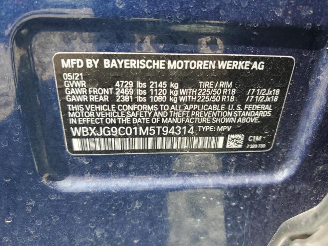 2021 BMW X1 xDrive28I VIN: WBXJG9C01M5T94314 Lot: 60244134