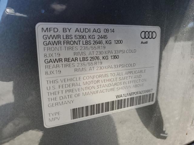 2015 Audi Q5 Premium Plus VIN: WA1LFAFP0FA039867 Lot: 56862334