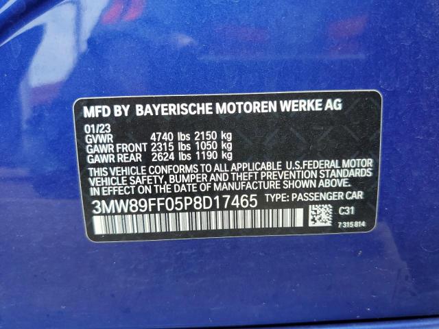 2023 BMW 330Xi VIN: 3MW89FF05P8D17465 Lot: 59418574