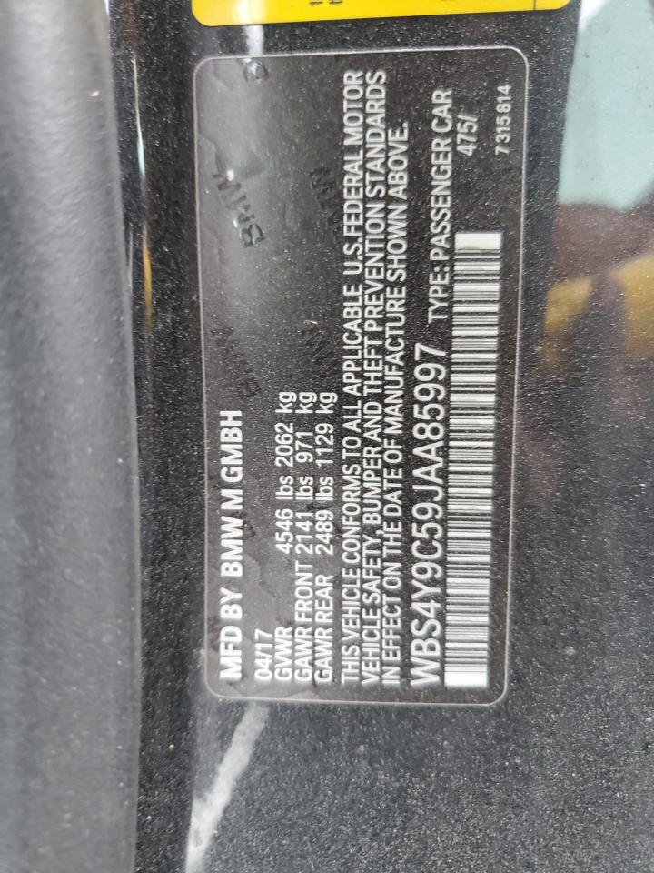 WBS4Y9C59JAA85997 2018 BMW M4