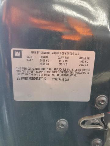 2007 Chevrolet Impala Ls VIN: 2G1WB58K079347912 Lot: 59830954